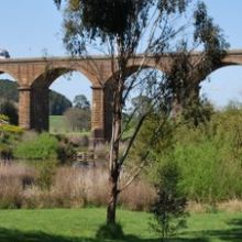 Railway viaducts view from the Malmsbury Botanic Gardens